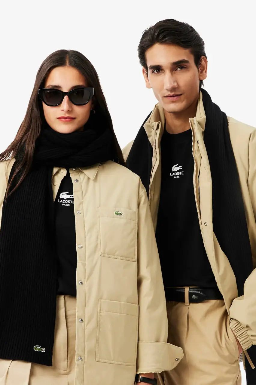 Κασκόλ Lacoste Ribbed Wool Scarf