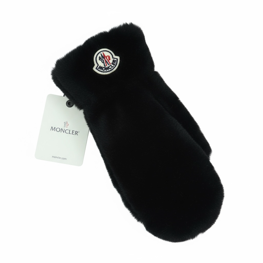Γυναικεία Γάντια Moncler – Μαύρα Γούνινα & Ζεστά