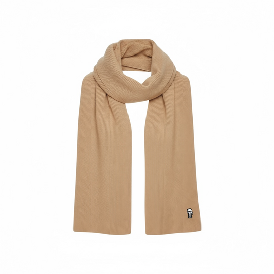 Karl Lagerfeld Ikonik Ribbed Scarf – Μπεζ