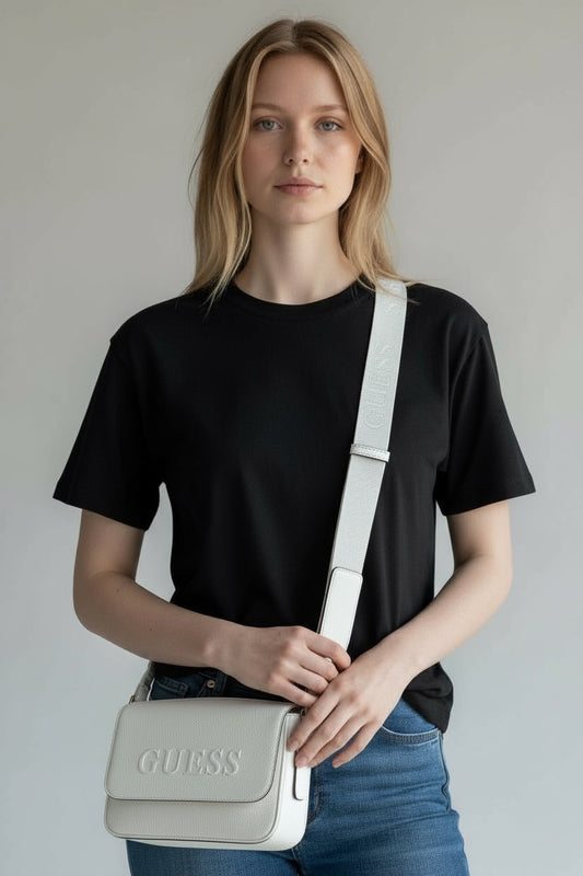 GUESS Vikky Crossbody Bag – White