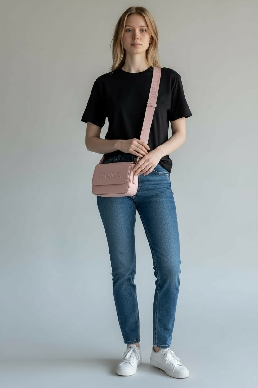 GUESS Vikky Crossbody Bag – Pink