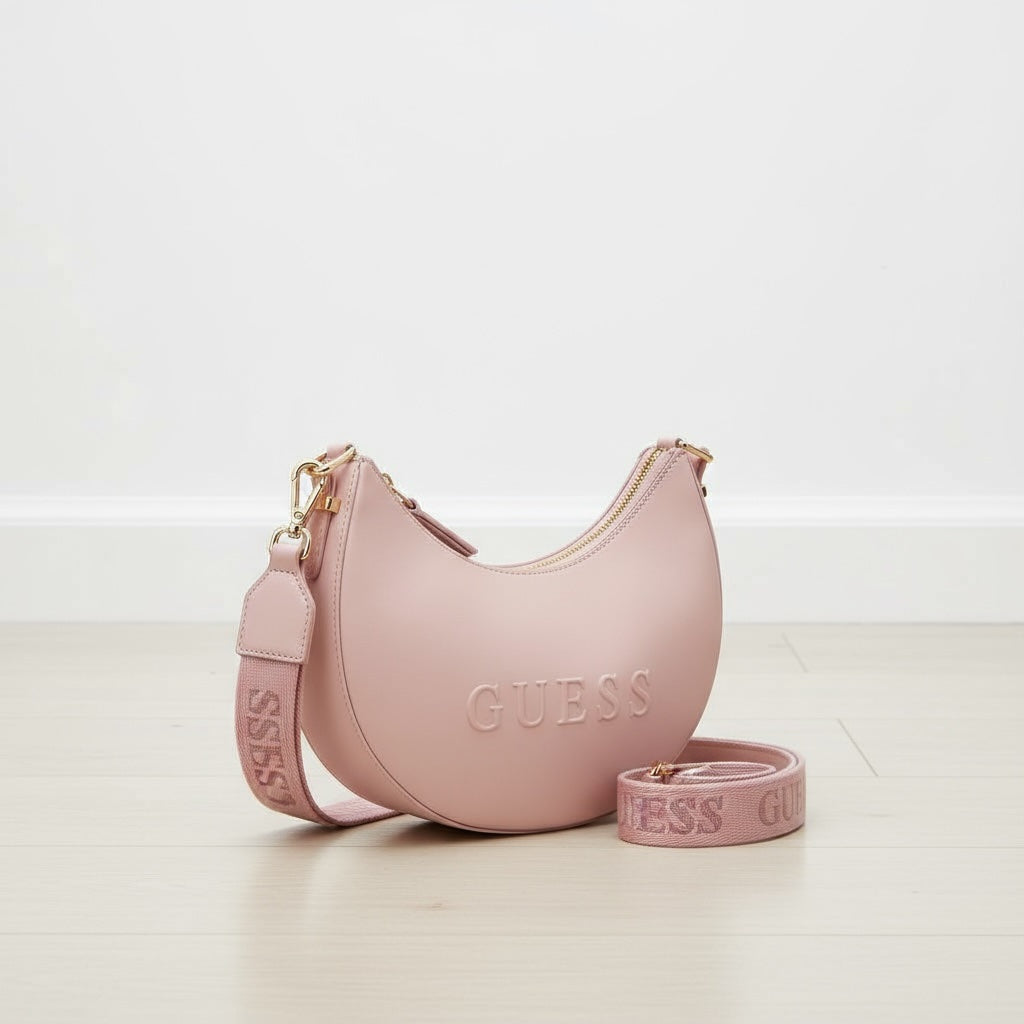 GUESS Luna Hobo Crossbody Bag – Pink