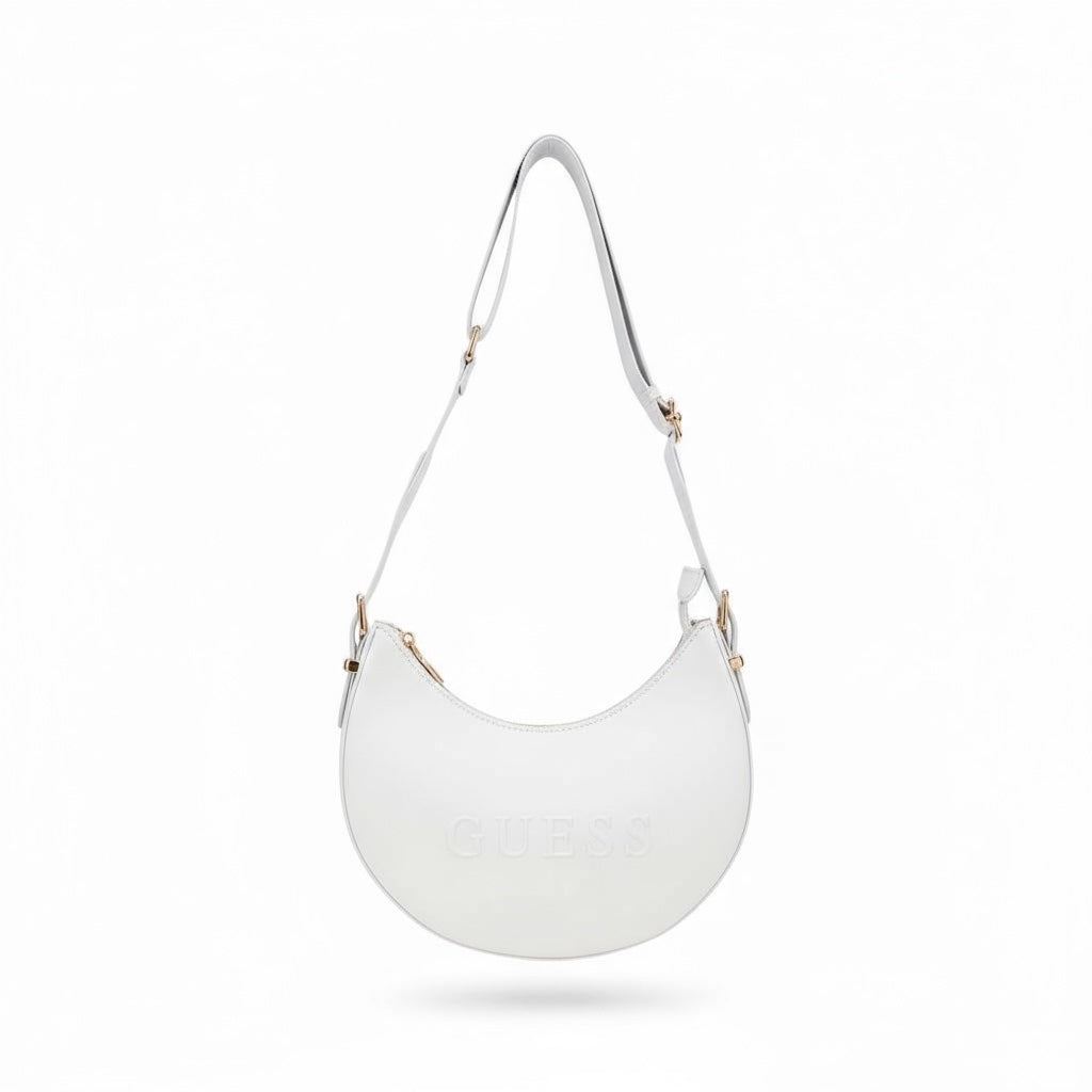 GUESS Luna Hobo Crossbody Bag – White
