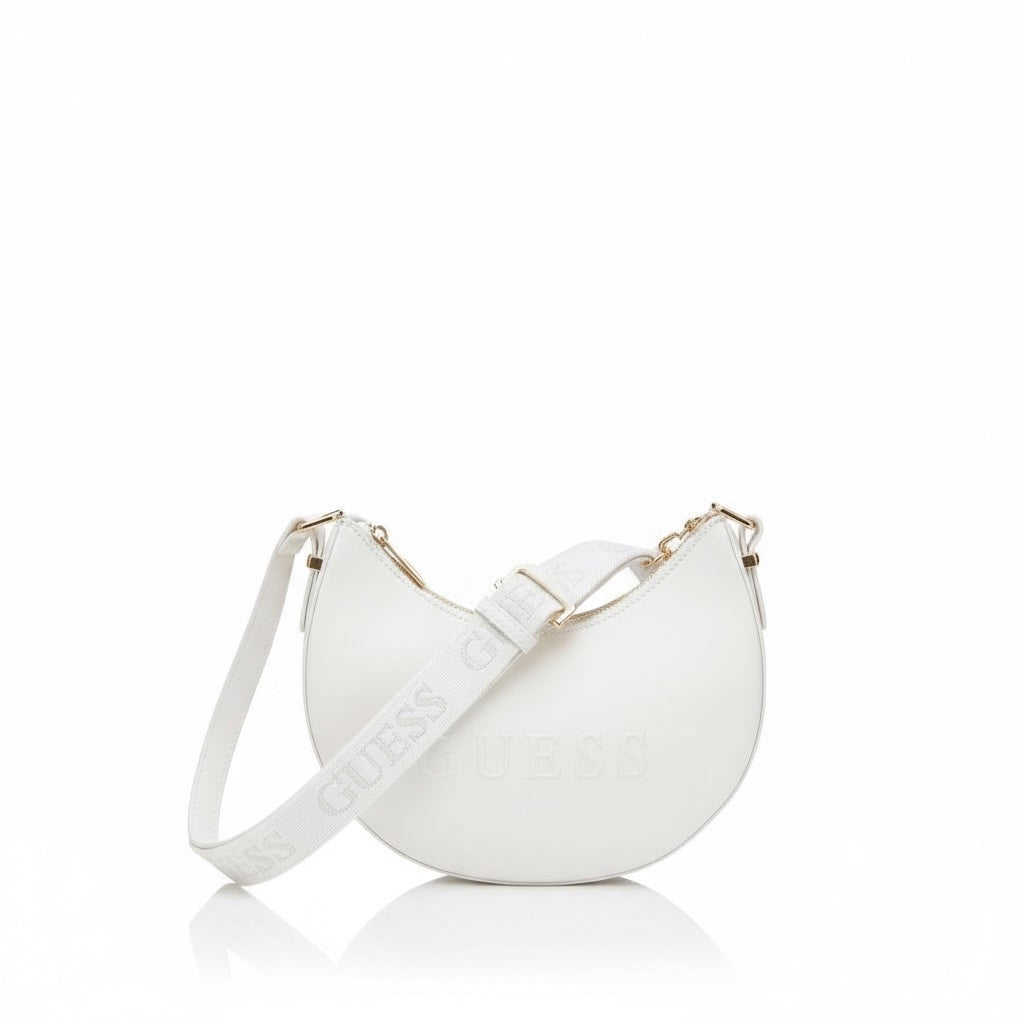 GUESS Luna Hobo Crossbody Bag – White