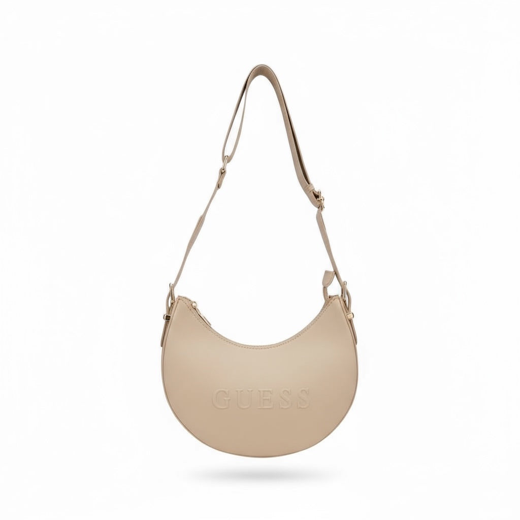 GUESS Luna Hobo Crossbody Bag – Beige