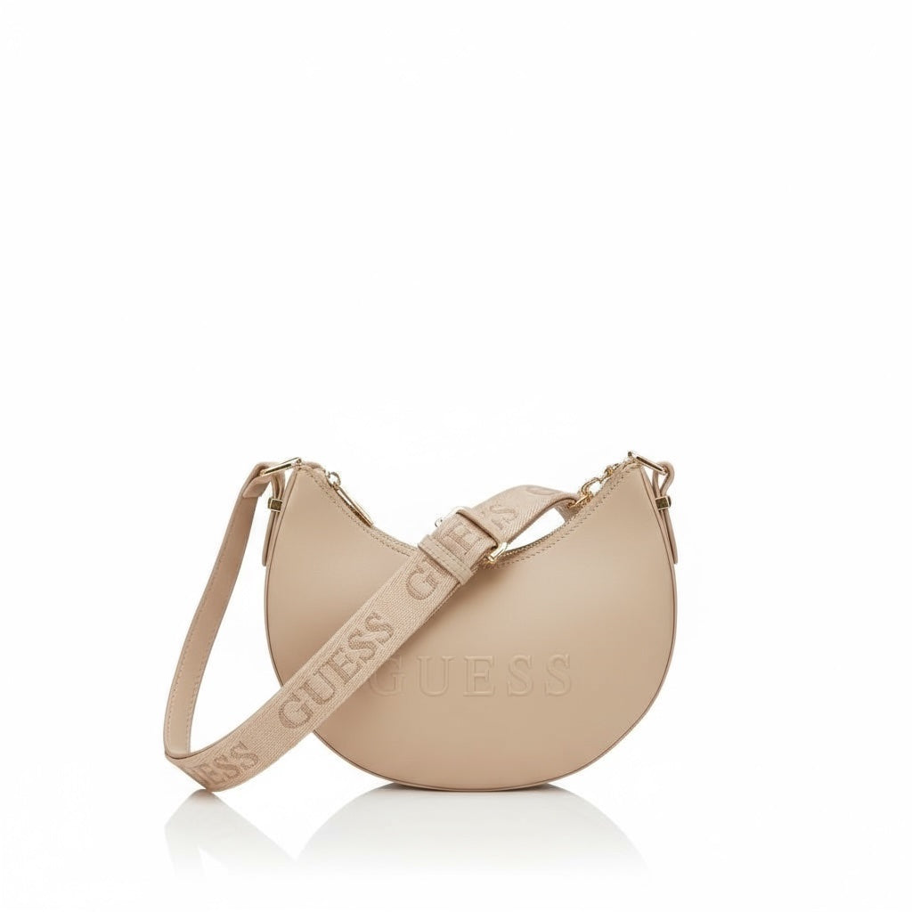 GUESS Luna Hobo Crossbody Bag – Beige