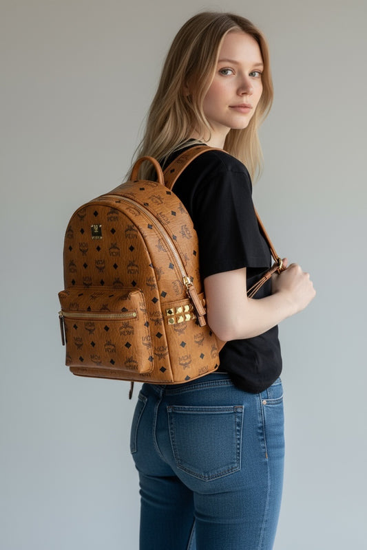 MCM Stark Backpack Cognac Visetos