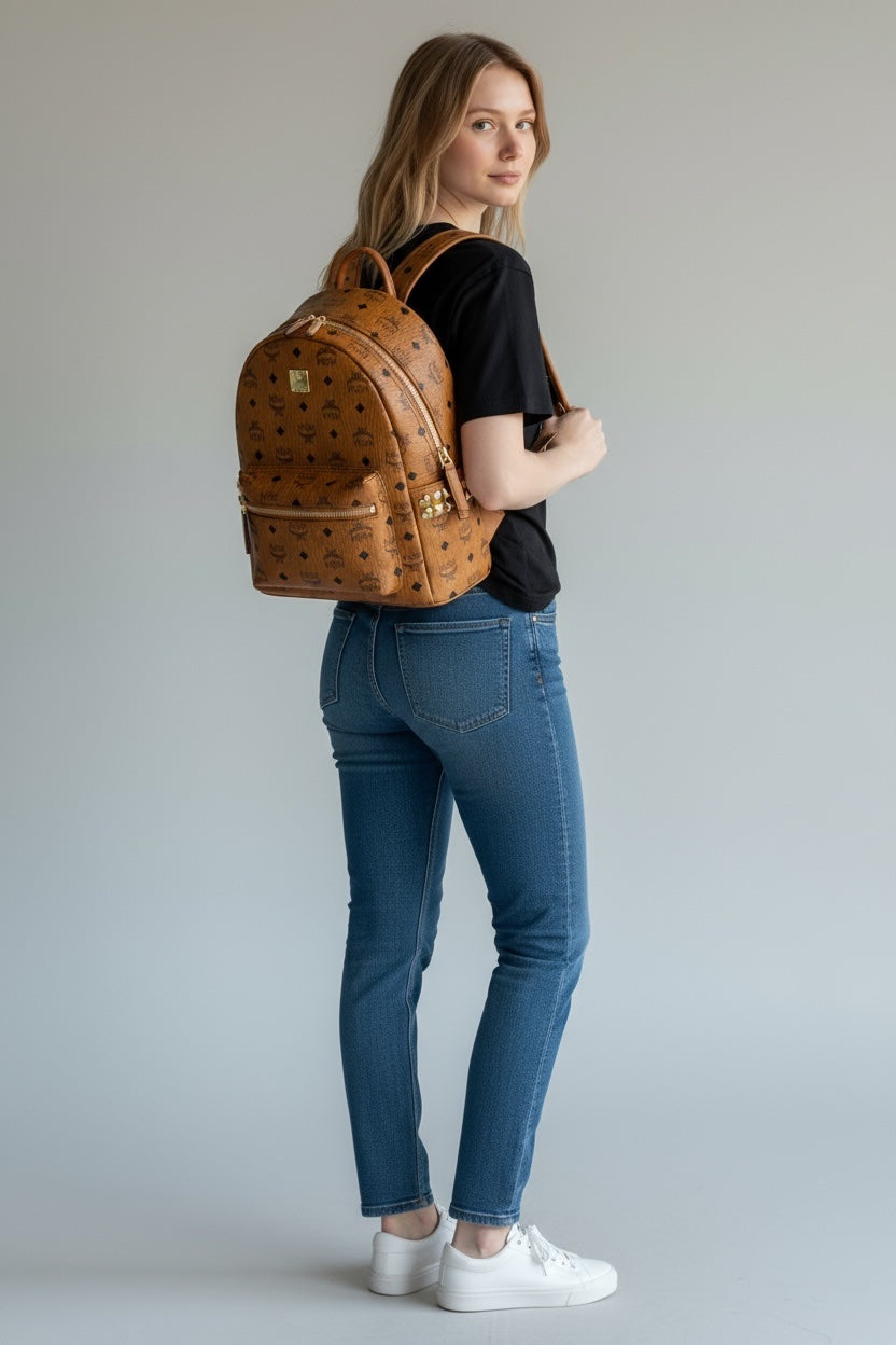 MCM Stark Backpack Cognac Visetos