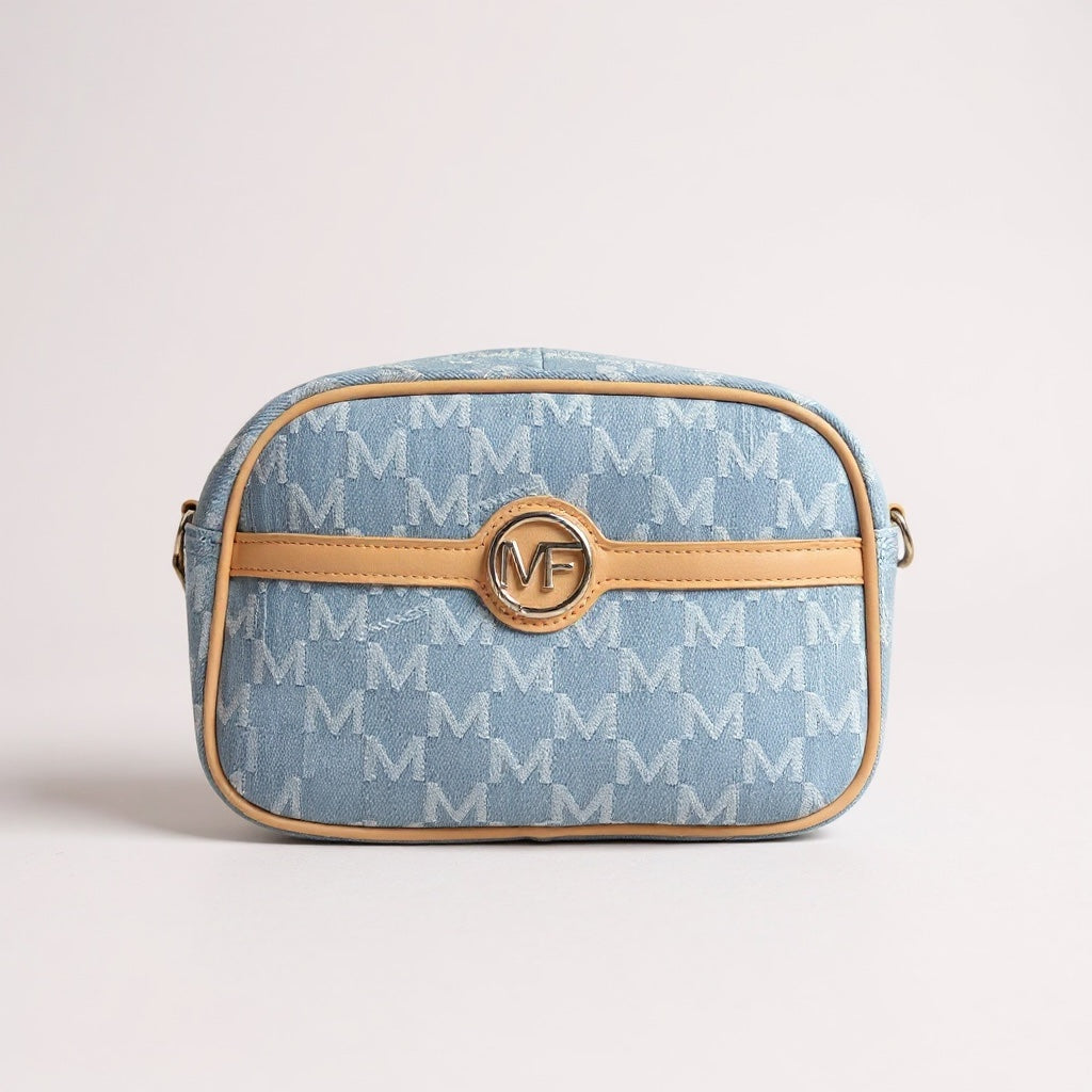 Γυναικεια τσάντα crossbody MaxFly Keitha από τζιν ύφασμα