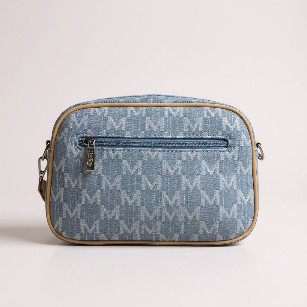 Γυναικεια τσάντα crossbody MaxFly Keitha από τζιν ύφασμα