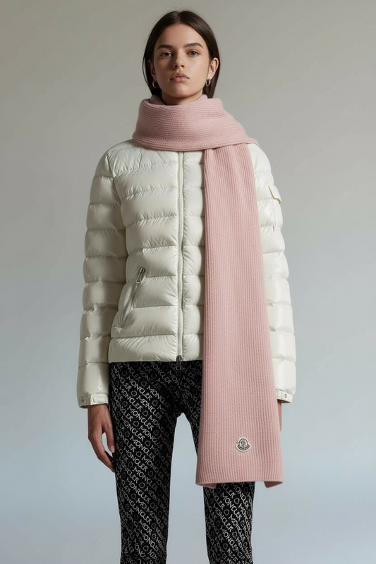 Ροζ Πλεκτό Κασκόλ – Moncler