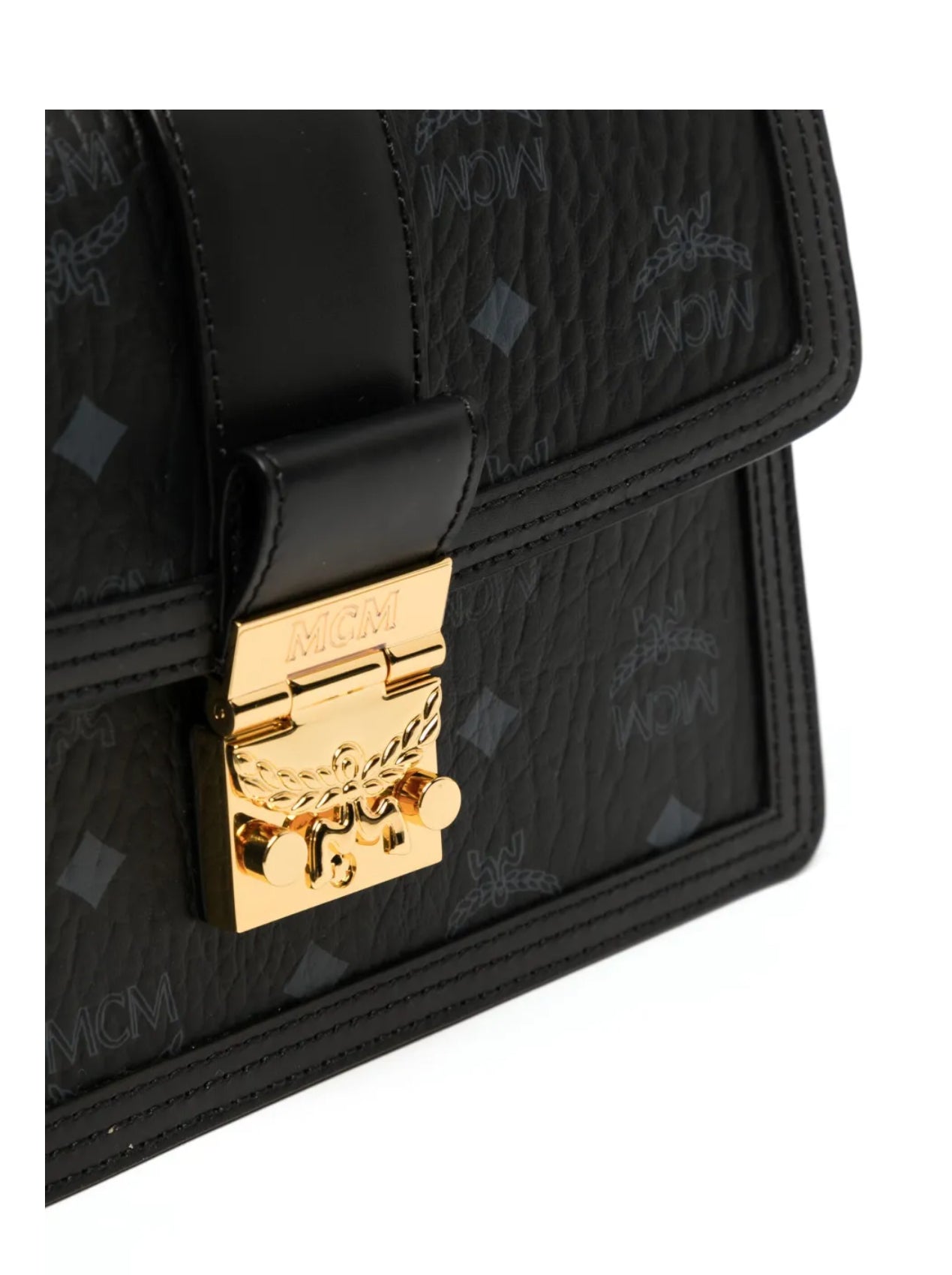 MCM Patricia Visetos Crossbody Bag – Black