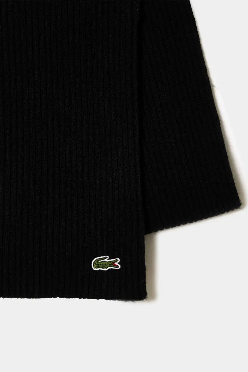Κασκόλ Lacoste Ribbed Wool Scarf