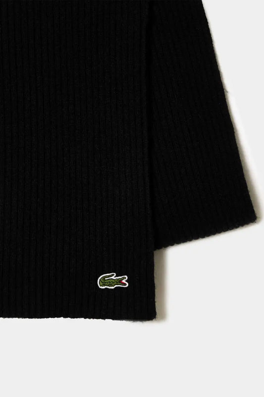 Κασκόλ Lacoste Ribbed Wool Scarf