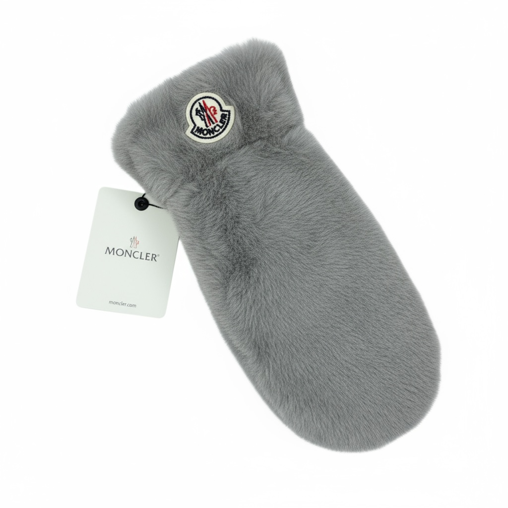 Γυναικεία Γάντια Moncler – Γκρι Γούνινα & Ζεστά