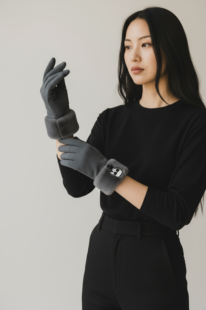 Γυναικεία Γάντια Karl Lagerfeld – Γκρι