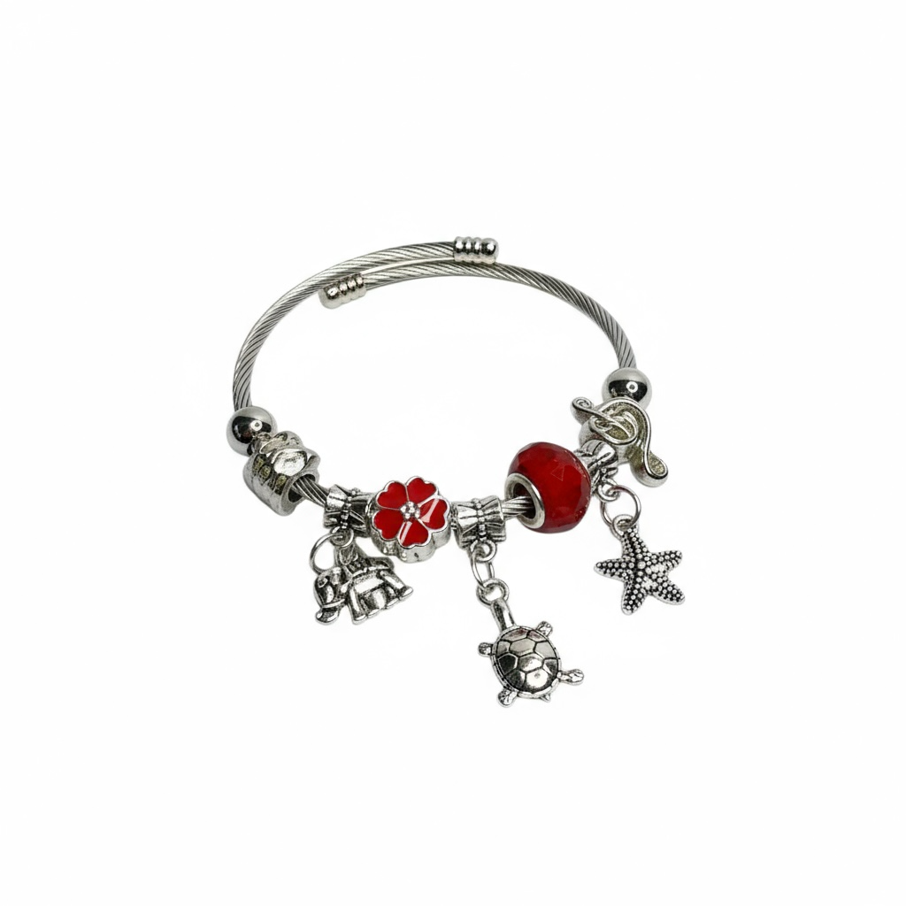 🩶 Βραχιόλι Pandora με charms