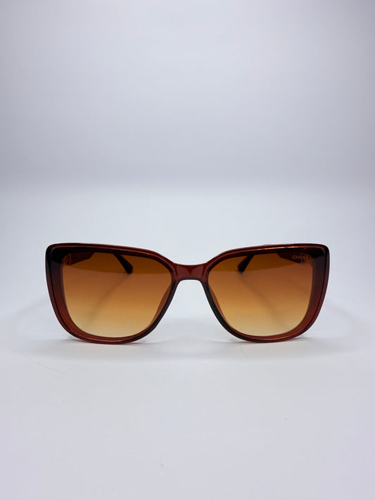 Γυναικεία Γυαλιά Ηλίου Chanel Καφέ με Χρυσή Αλυσίδα