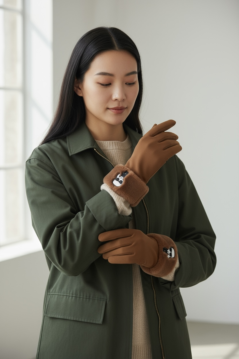 Γυναικεία Γάντια Karl Lagerfeld – Καφέ