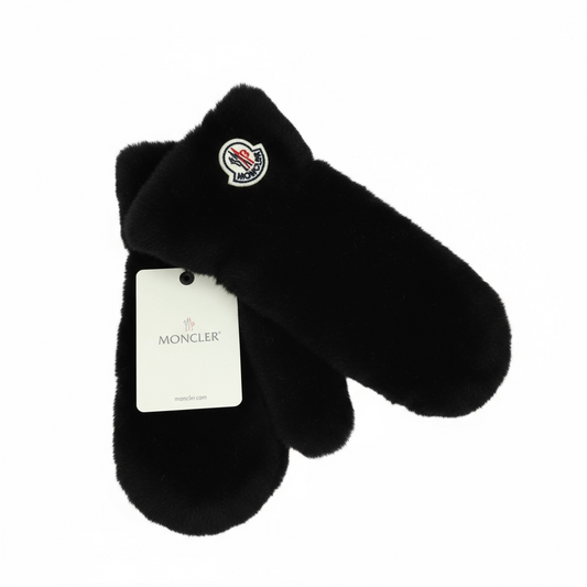 Γυναικεία Γάντια Moncler – Μαύρα Γούνινα & Ζεστά