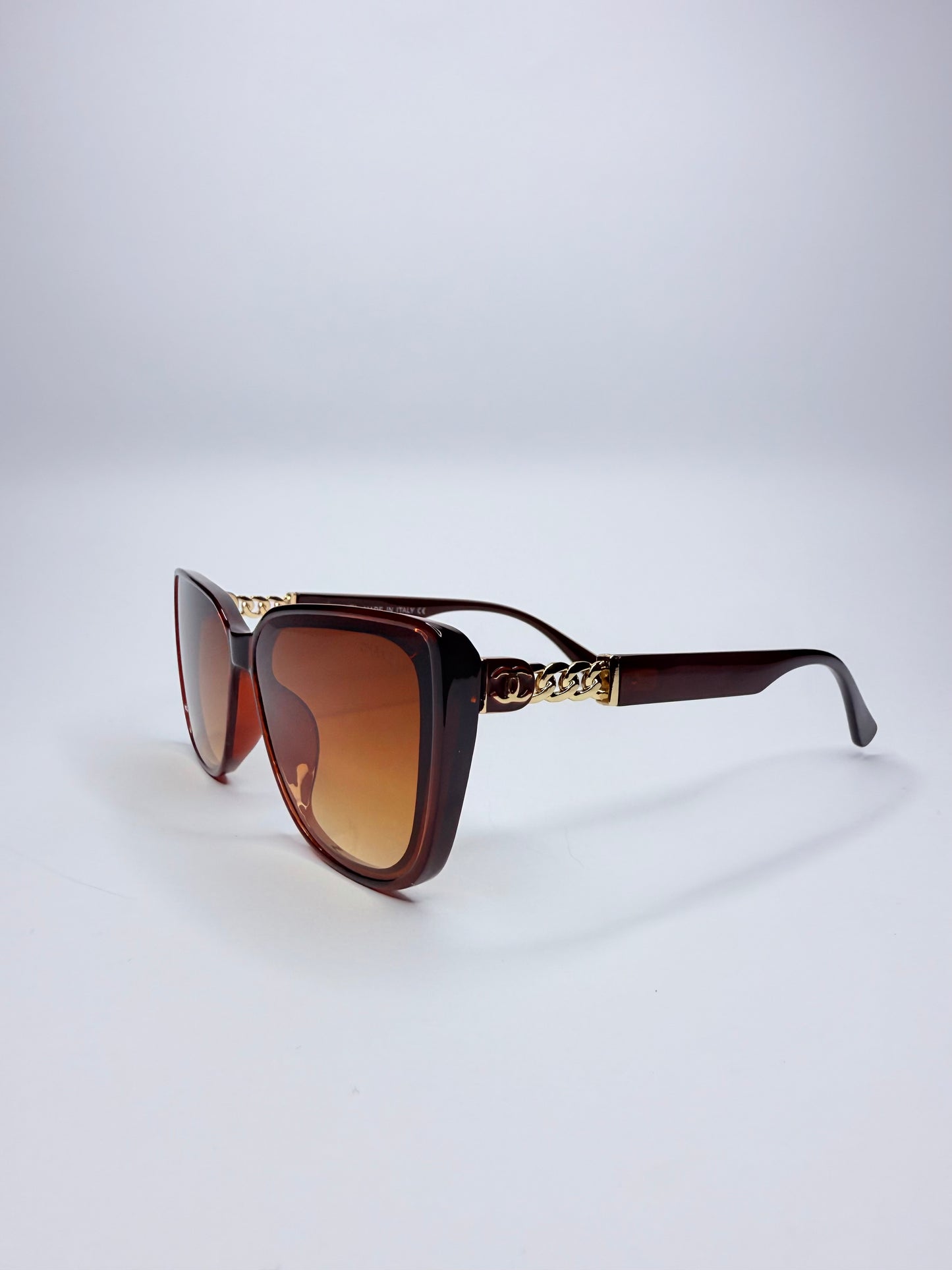 Γυναικεία Γυαλιά Ηλίου Chanel Καφέ με Χρυσή Αλυσίδα