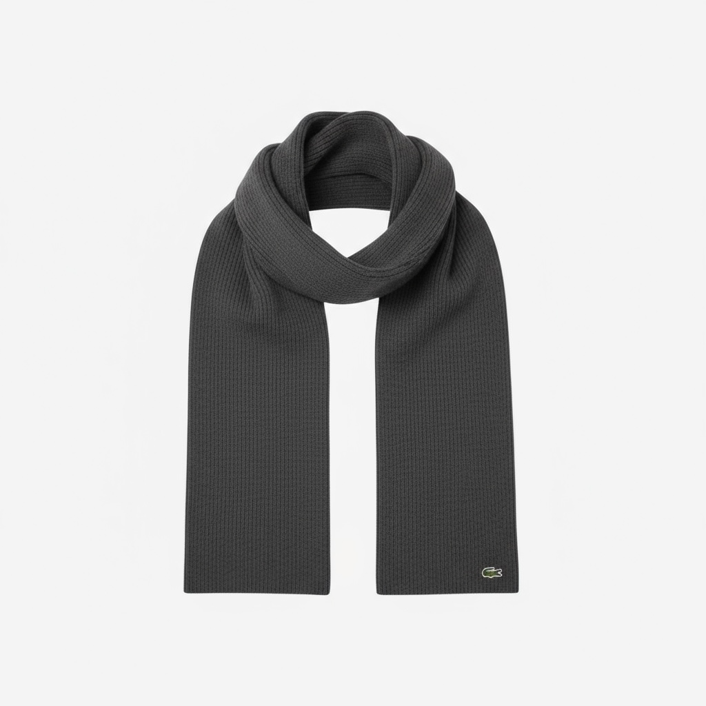 Κασκόλ Lacoste Ribbed Wool Scarf