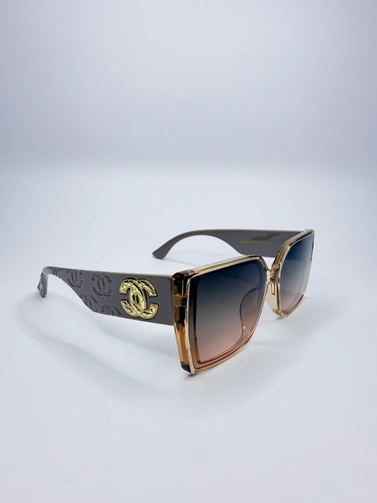 🕶️ Chanel Γυαλιά Ηλίου Oversized με Χρυσό Λογότυπο