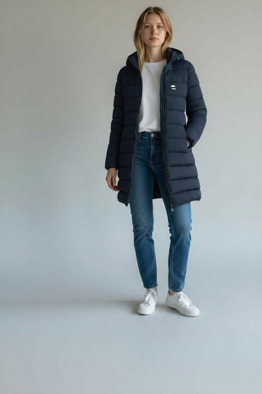 Γυναικείο Μπουφάν Karl Lagerfeld – Navy Blue