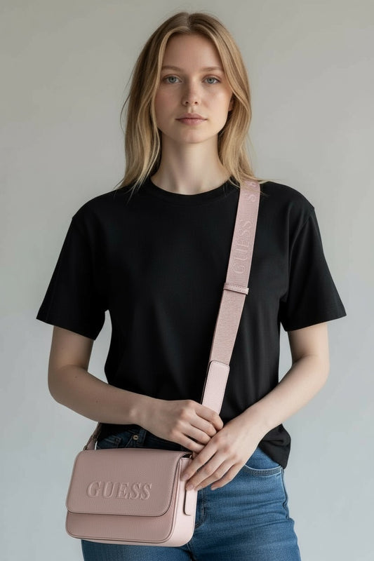 GUESS Vikky Crossbody Bag – Pink