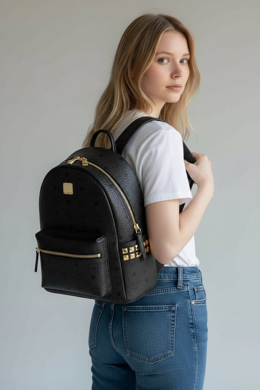 MCM Stark Backpack Black Visetos