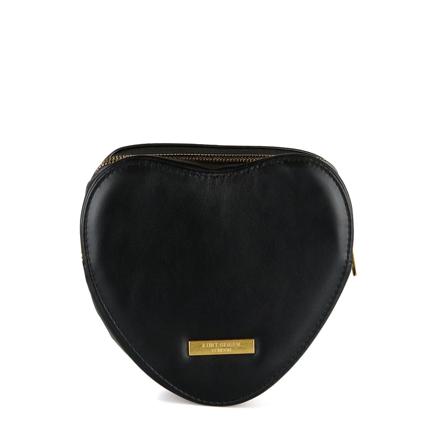 Kurt Geiger London Heart Stripe Clutch Black White